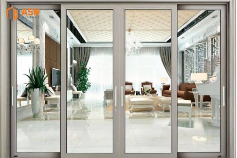 cửa đi lùa 4 cánh xingfa hệ 55