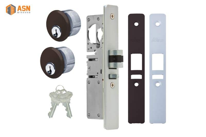 Bộ khóa cửa nhôm kính