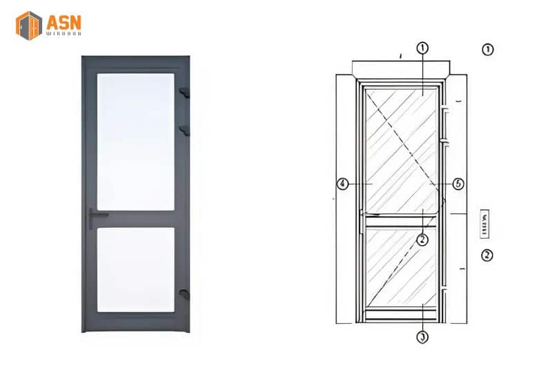 cửa nhôm kính 1 cánh