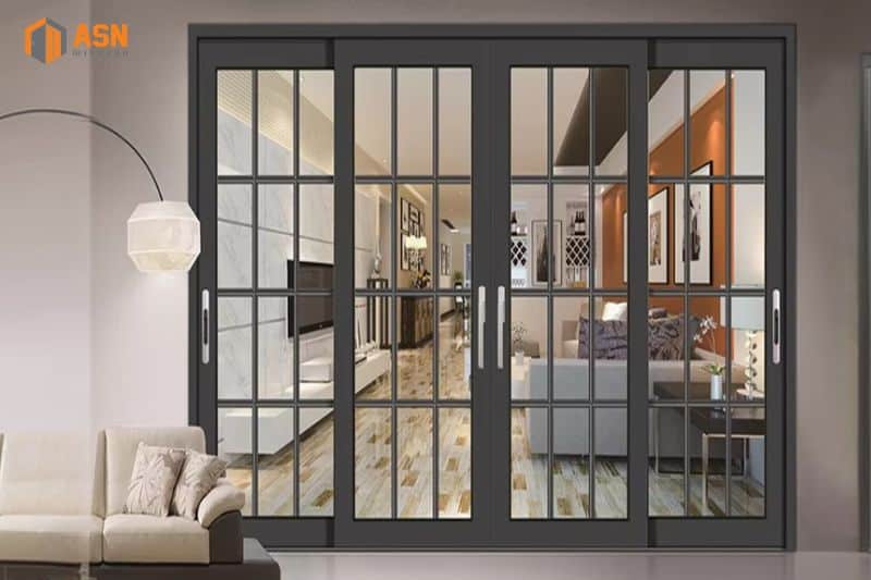 cửa nhôm kính 4 cánh
