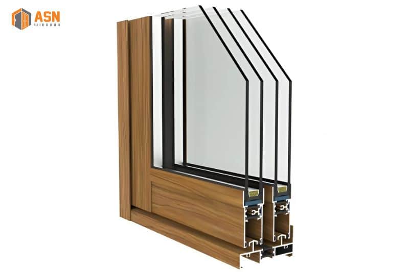 cửa nhôm kính giả gỗ