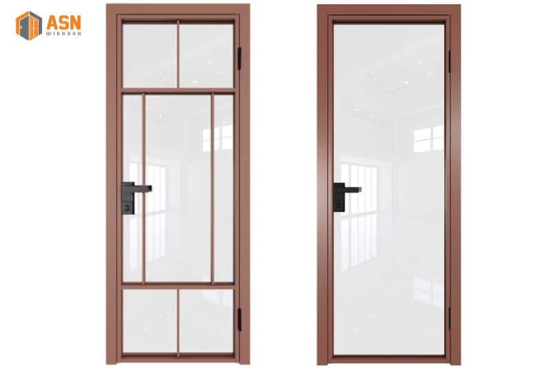 cửa nhôm kính giả gỗ