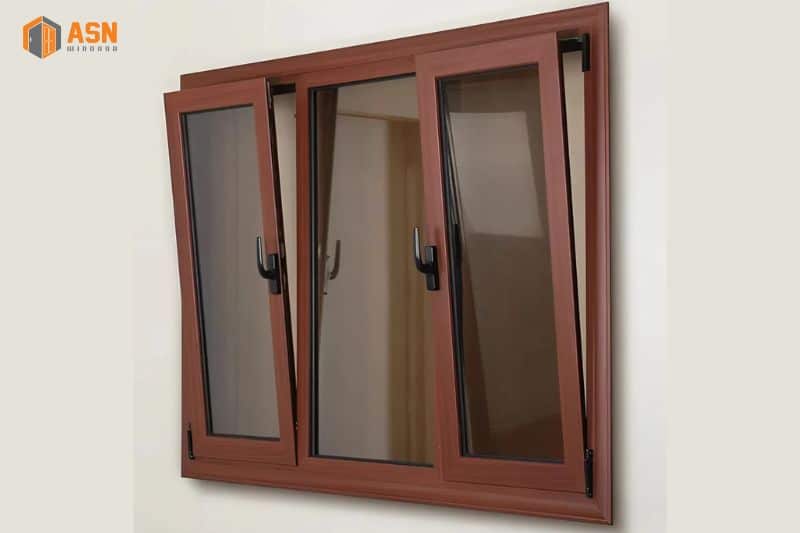cửa nhôm kính giả gỗ