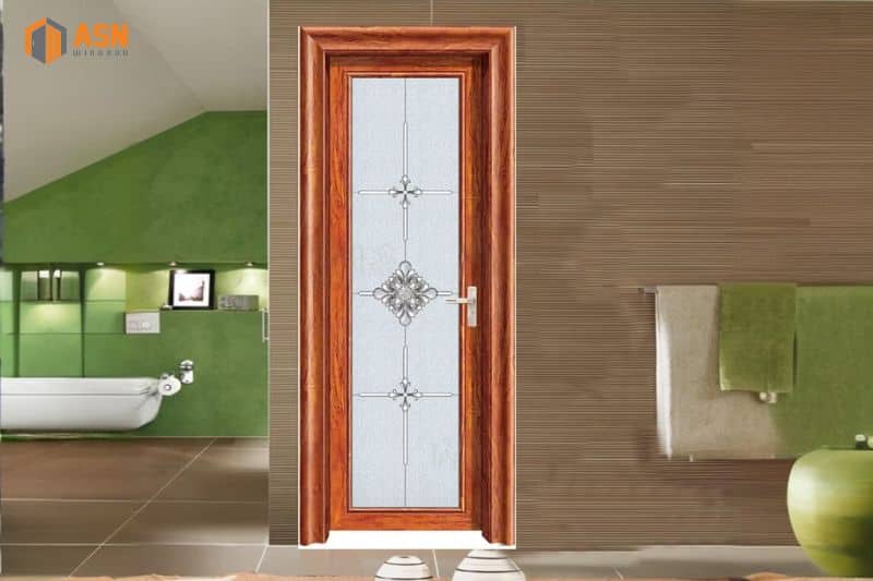 cửa nhôm kính giả gỗ