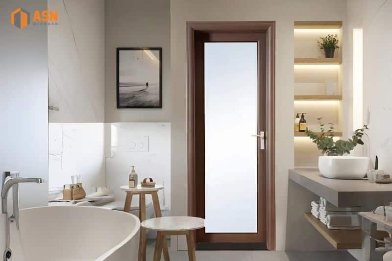 cửa nhôm kính nhà tắm