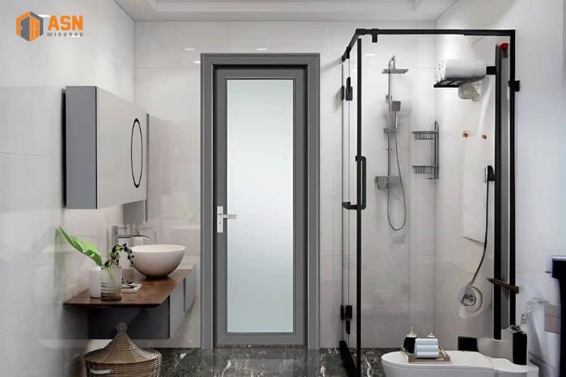 cửa nhôm kính nhà vệ sinh