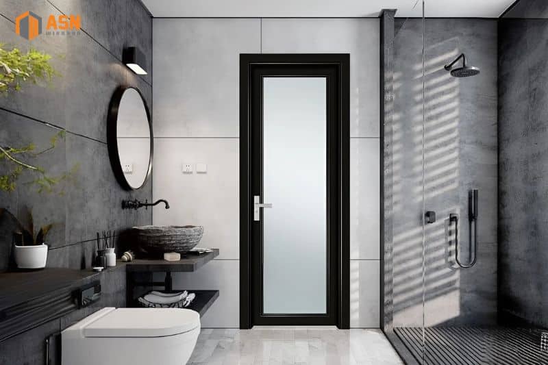 cửa nhôm kính nhà vệ sinh