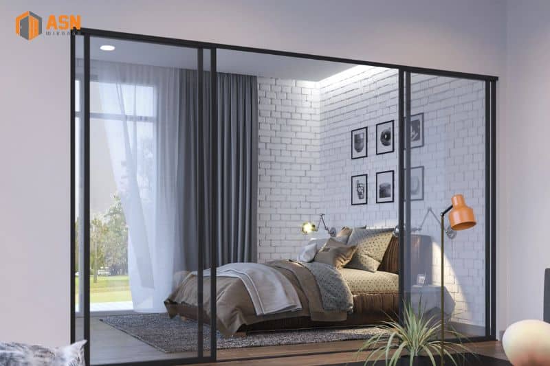 cửa nhôm kính phòng ngủ