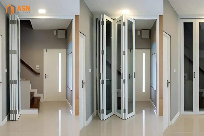 Cửa nhôm kính thông phòng