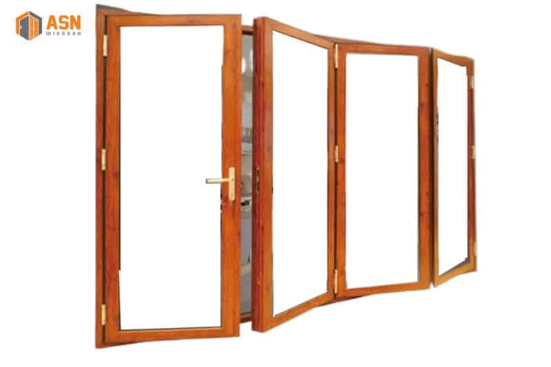 Cửa nhôm hệ 55 vân gỗ