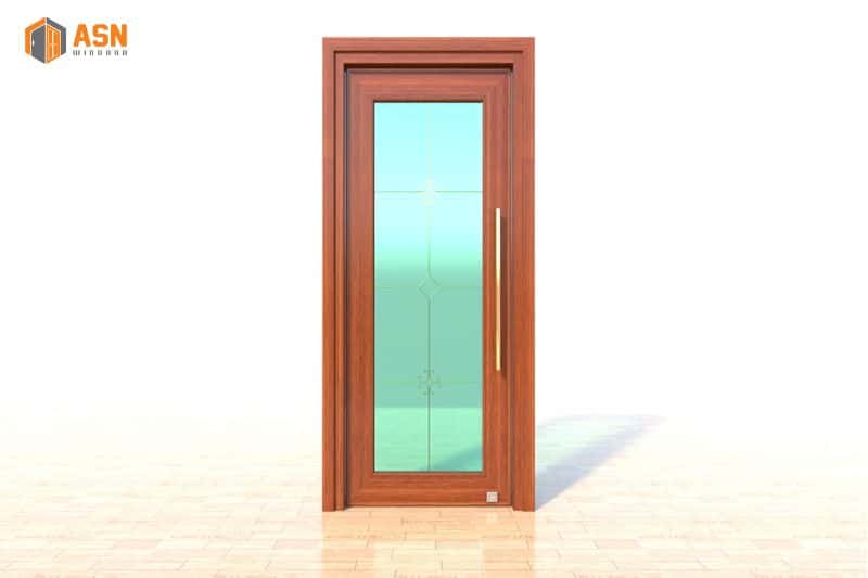 Cửa nhôm hệ 55 vân gỗ