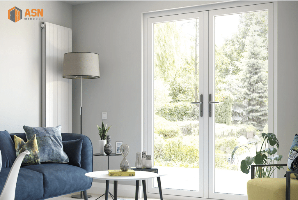 Mẫu cửa nhôm 2 cánh hệ 55