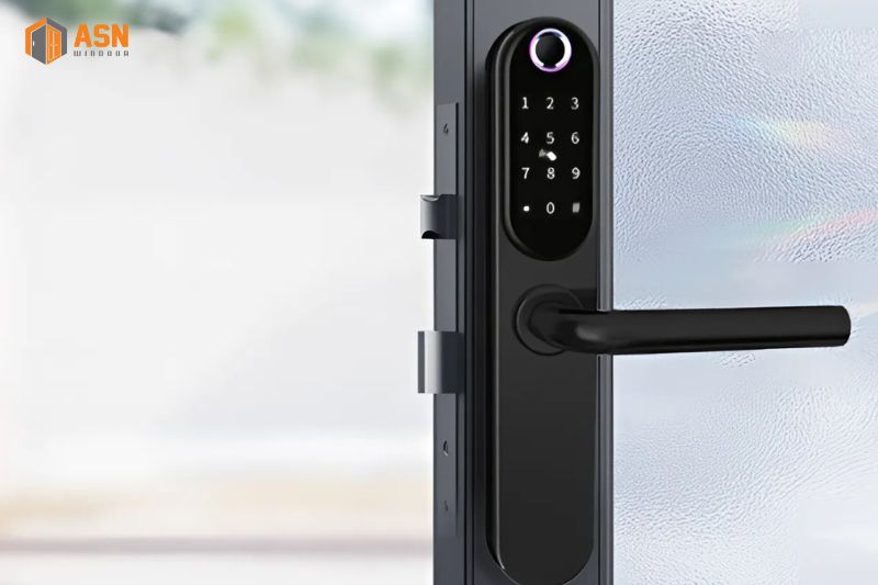 Khóa vân tay cửa nhôm kính