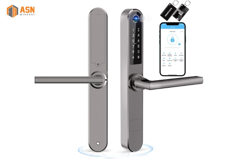 Khóa vân tay cửa nhôm kính
