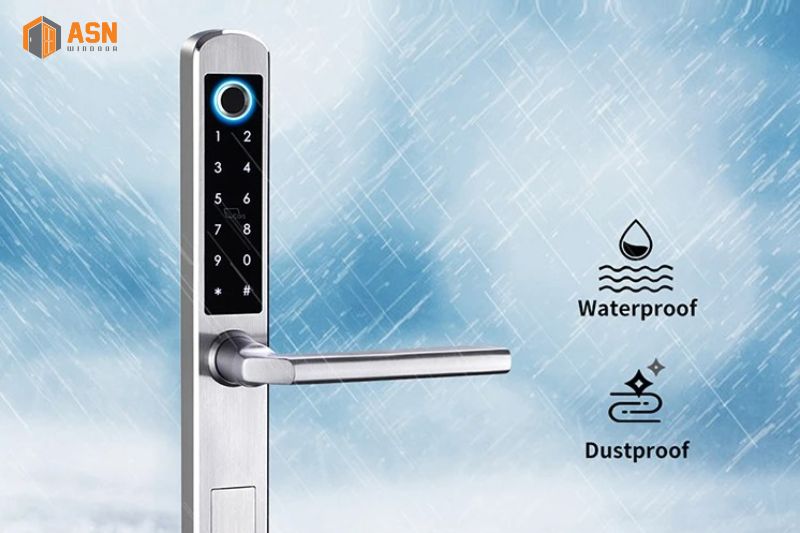 Khóa vân tay cửa nhôm kính