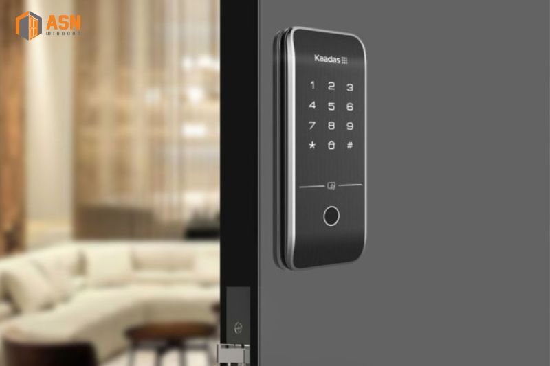 Khóa vân tay cửa nhôm kính