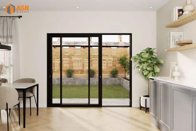 Mẫu cửa nhôm 2 cánh hệ 55