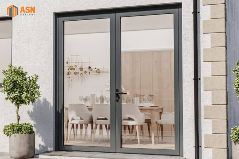 Mẫu cửa nhôm 2 cánh hệ 55