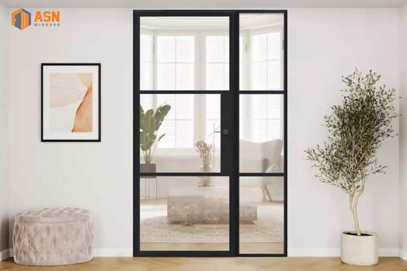 Mẫu cửa nhôm 2 cánh hệ 55