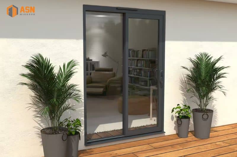 Mẫu cửa nhôm 2 cánh hệ 55