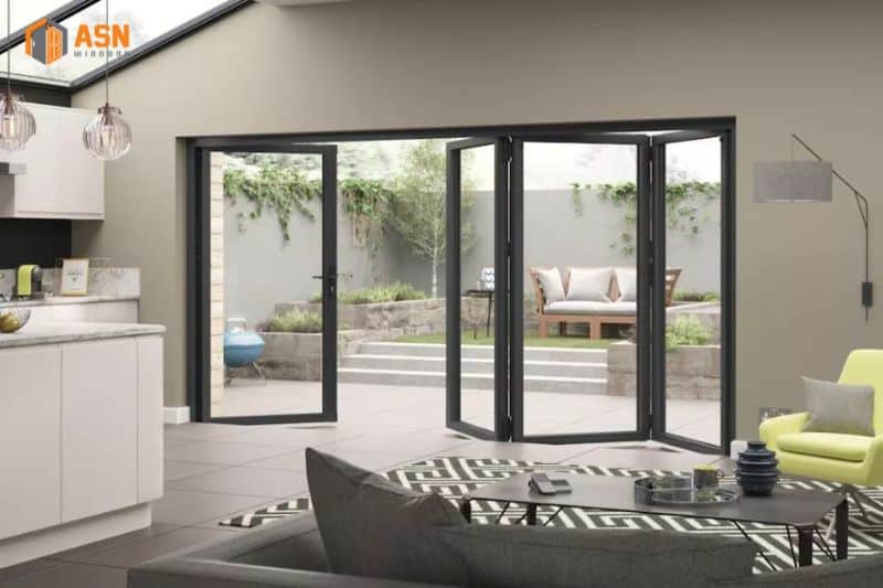 Kích thước cửa chính 4 cánh nhôm Xingfa