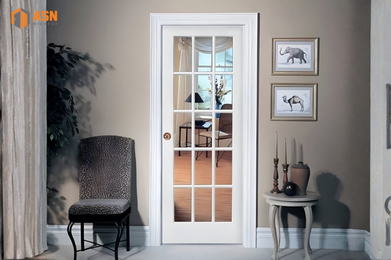 Cửa Nhôm 1 Cánh Chia Ô