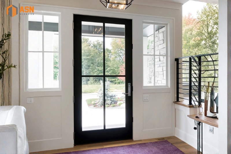 Cửa Nhôm 1 Cánh Chia Ô