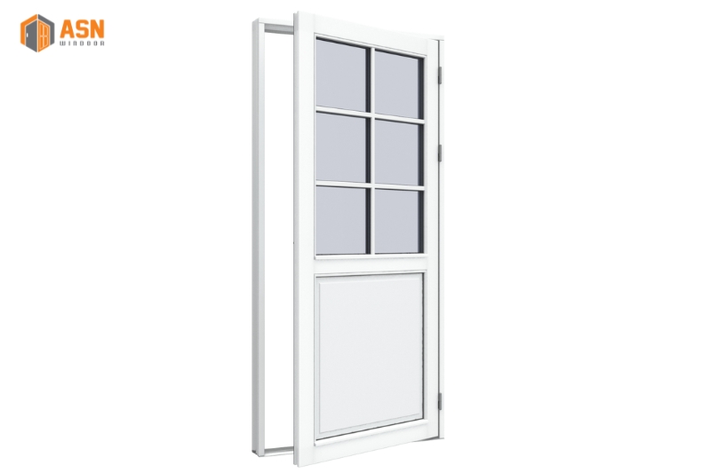 Cửa Nhôm 1 Cánh Chia Ô