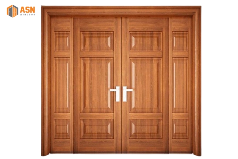 Cửa Nhôm Giả Gỗ 4 Cánh