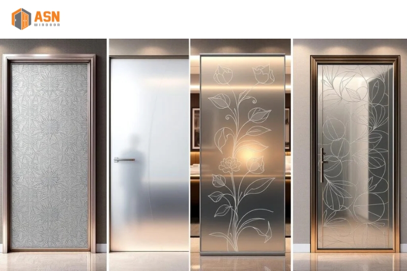 Cửa nhôm Xingfa kính mờ