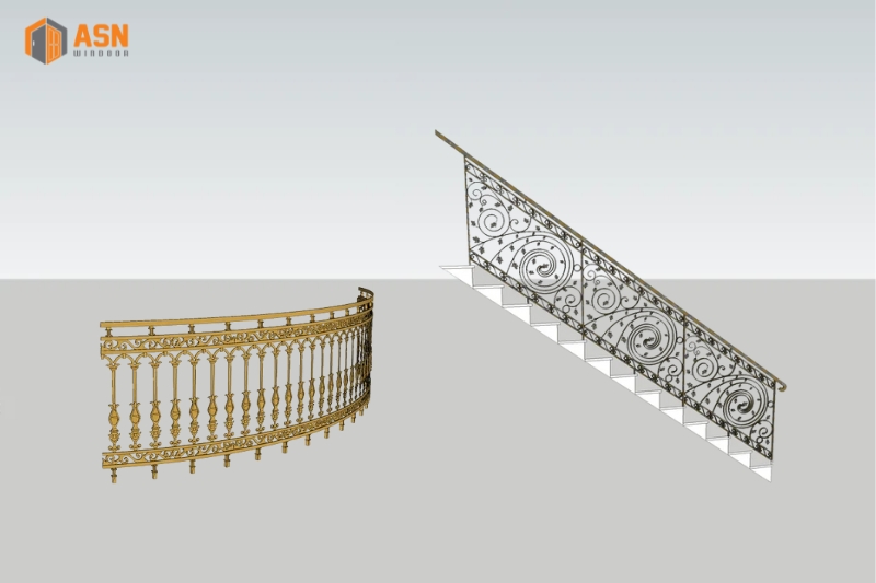 mẫu lan can nhôm đúc đẹp