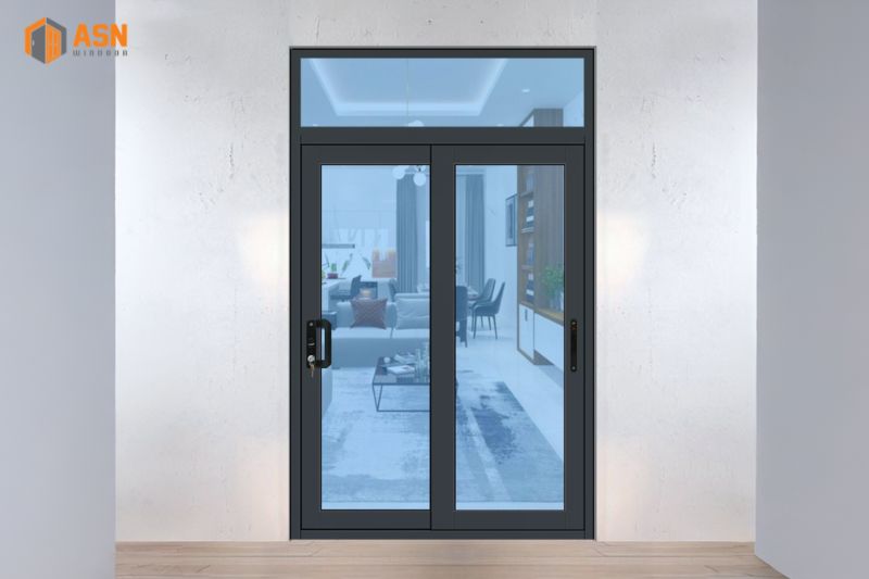 Cách trừ cửa lùa 2 cánh hệ 55