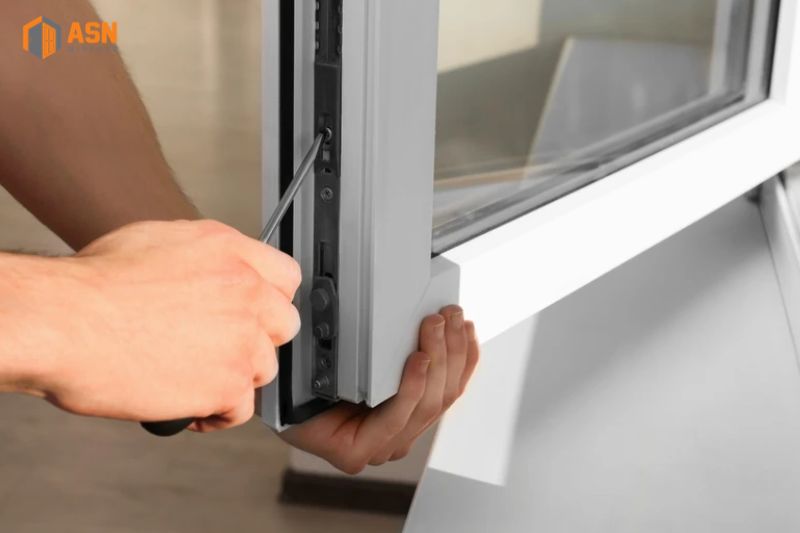 Cách trừ cửa sổ lùa 2 cánh hệ 55