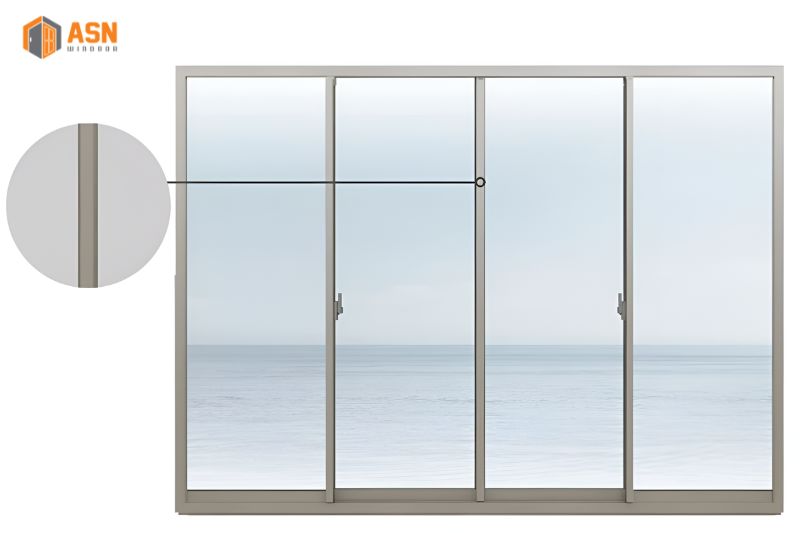 Chiều rộng cửa chính 4 cánh