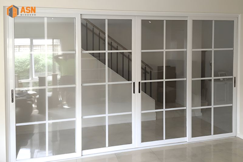 cửa nhôm xingfa 4 cánh giá bao nhiêu