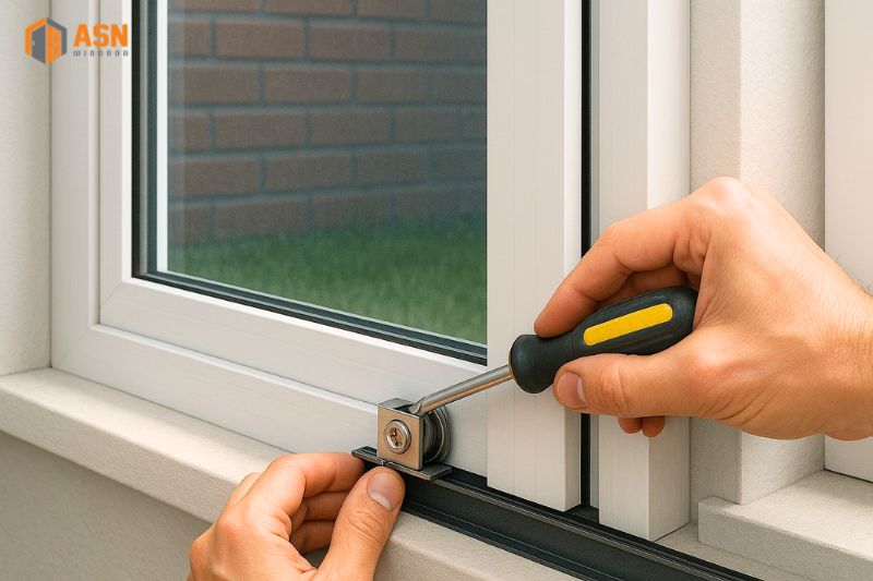 Cửa sổ lùa 4 cánh nhôm Xingfa