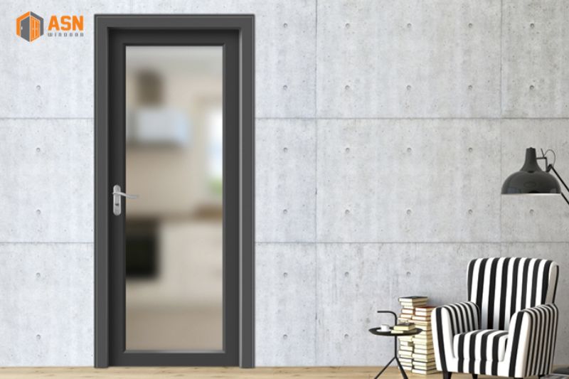 kích thước cửa đi 1 cánh nhôm kính