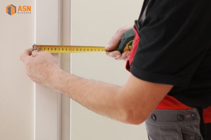 kích thước cửa đi 1 cánh nhôm kính