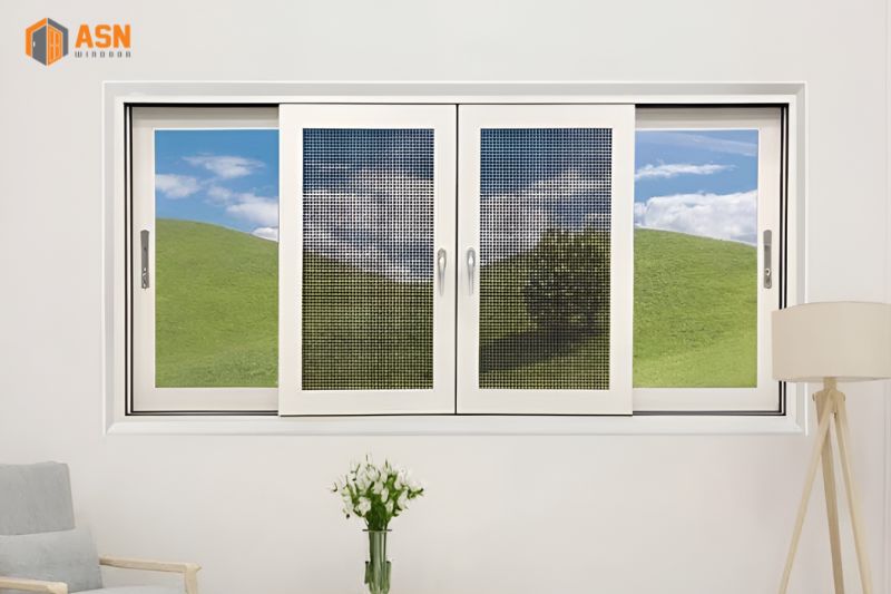 Kích thước cửa sổ 4 cánh nhôm Xingfa