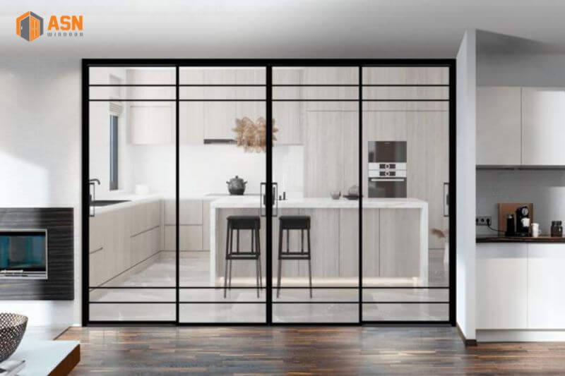 mẫu cửa nhôm 4 cánh đẹp nhất