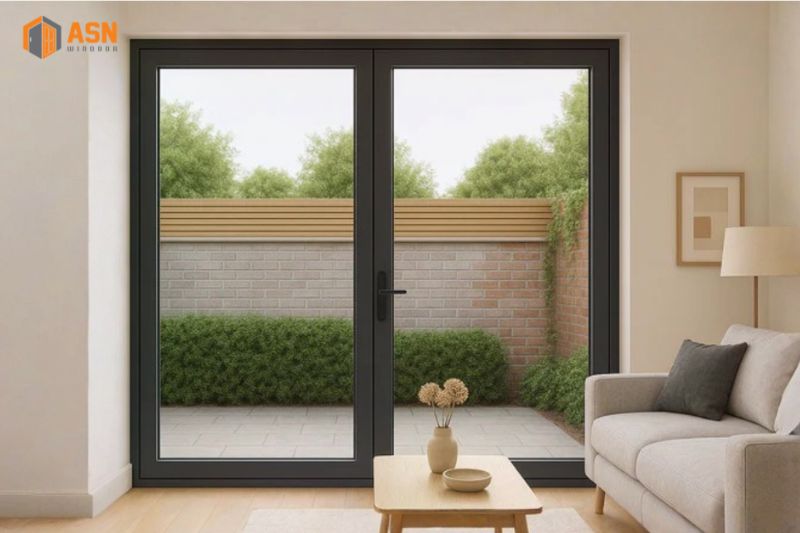mẫu cửa nhôm xingfa 2 cánh